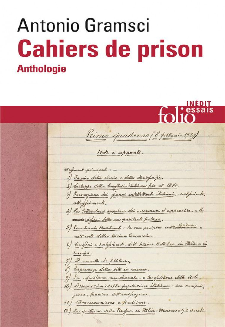 CAHIERS DE PRISON - ANTHOLOGIE - GRAMSCI ANTONIO - GALLIMARD