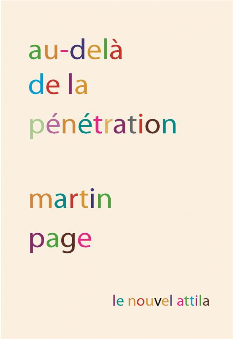 AU-DELA DE LA PENETRATION - PAGE MARTIN - NOUVEL ATTILA