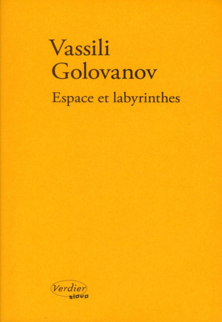 ESPACE ET LABYRINTHES - GOLOVANOV V A. - VERDIER