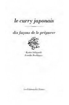 Le curry japonais, dix facons de le preparer - illustrations, noir et blanc