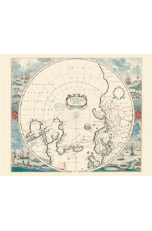 Carte  pole arctique - geographie nostalgique