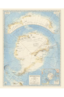 Carte  antarctique - geographie nostalgique